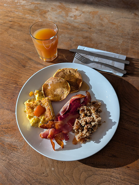 Fresh home cooked breakfast served at Parkway House Goshen Bed and Breakfast in Goshen, NY